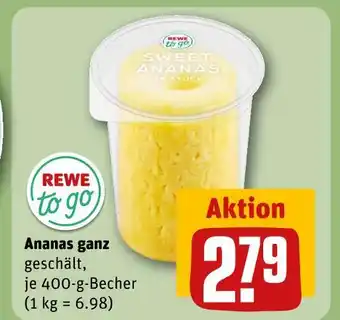 REWE Rewe to go ananas ganz geschält Angebot