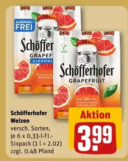 REWE Schöfferhofer grapefruit alkoholfrei Angebot