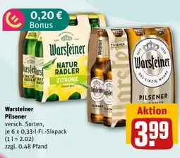REWE Warsteiner pilsener Angebot