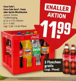 REWE Coca-cola, coca-cola zero, fanta oder sprite mischkaste Angebot