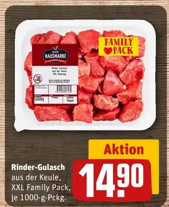 REWE Unsere hausmarke rinder-gulasch aus der keule Angebot