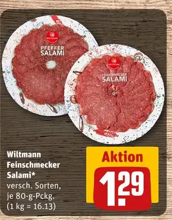REWE Wiltmann pfeffer salami Angebot
