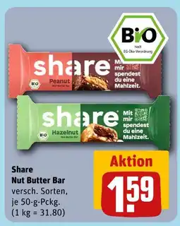 REWE Share nut butter bar peanut Angebot