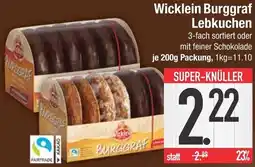 Edeka Wicklein burggraf lebkuchen 3-fach sortiert Angebot