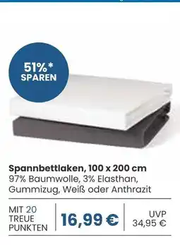 Edeka Spannbettlaken, weiß Angebot