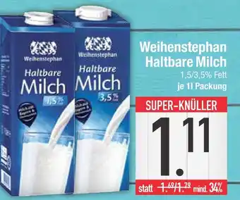 Edeka Weihenstephan haltbare milch 1,5% fett Angebot