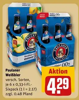 REWE Paulaner weißbier Angebot