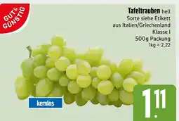 Edeka Gut & günstig tafeltrauben hell Angebot