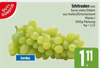 Edeka Gut & günstig tafeltrauben hell Angebot