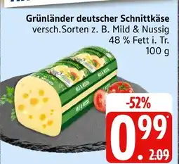 Marktkauf Grünländer deutscher schnittkäse Angebot