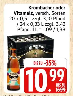 Marktkauf Krombacher oder vitamalz spezi Angebot