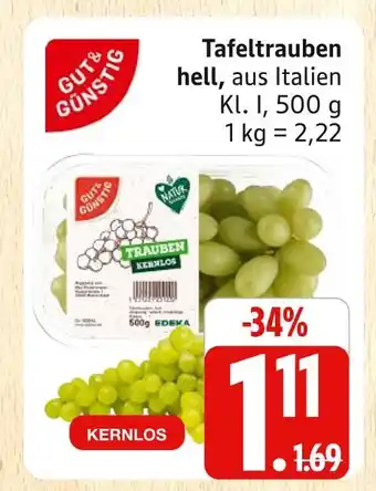 Marktkauf Gut & günstig tafeltrauben hell Angebot