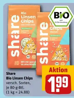 REWE Share bio linsen chips sour cream style Angebot