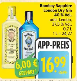Marktkauf Bombay sapphire london dry gin Angebot