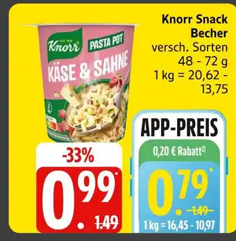 Marktkauf Knorr snack becher Angebot