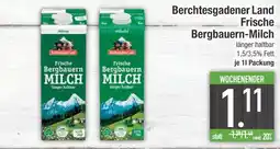 Edeka Berchtesgadener land frische bergbauern-milch 1,5% fett Angebot