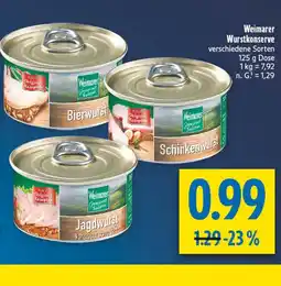 diska Weimarer bierwurst Angebot