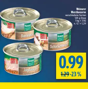 diska Weimarer bierwurst Angebot