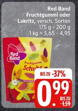 Edeka Red band fruchtgummi oder lakritz Angebot