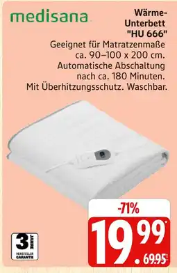 Marktkauf Medisana wärme-unterbett hu 666 Angebot
