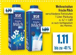 diska Weihenstephan frische milch 1,5% Angebot