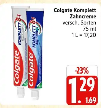 Marktkauf Colgate komplett zahncreme Angebot