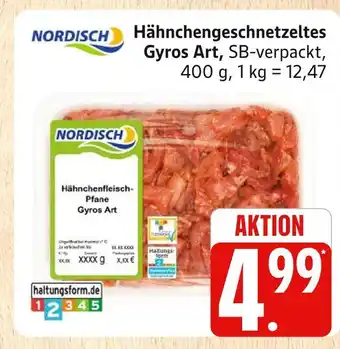 Marktkauf Nordisch hähnchengeschnetzeltes gyros art Angebot