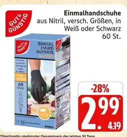 Marktkauf Gut & günstig einmalhandschuhe Angebot