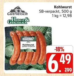 Marktkauf Gutfleisch kohlwurst Angebot
