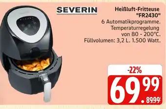 Marktkauf Severin heißluft-fritteuse fr2430 Angebot