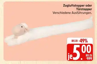 Marktkauf Zugluftstopper Angebot