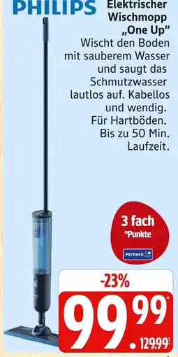 Marktkauf Philips elektrischer wischmopp „one up“ Angebot