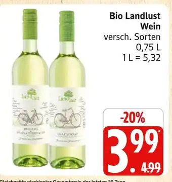 Marktkauf Bio landlust riesling grauer burgunder Angebot