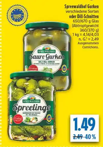 diska Spreewaldhof saure gurken Angebot