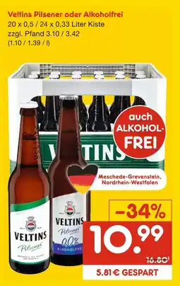 Netto Marken-Discount Veltins pilsener oder alkoholfrei Angebot