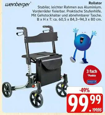 Marktkauf Weinberger rollator Angebot