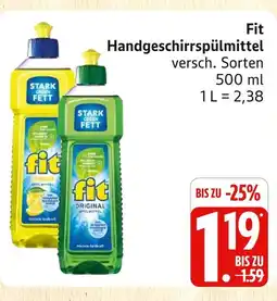 Marktkauf Fit handgeschirrspülmittel lemon Angebot