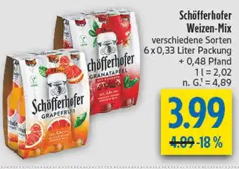 diska Schöfferhofer weizen-mix grapefruit Angebot