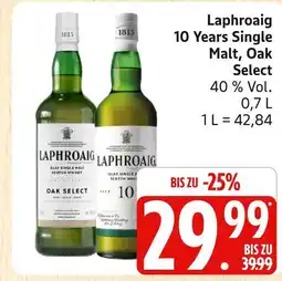 Marktkauf Laphroaig 10 years single malt, oak select Angebot