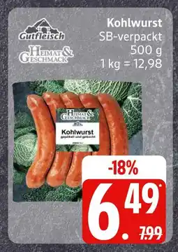Edeka Gutfleisch kohlwurst Angebot