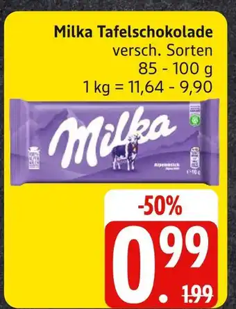 Edeka Milka tafelschokolade Angebot