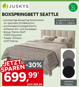 Marktkauf Juskys boxspringbett seattle Angebot