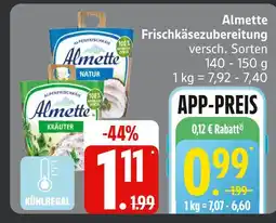 Edeka Almette frischkäsezubereitung Angebot
