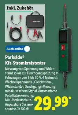 Lidl Parkside Kfz-Stromkreistester Angebot