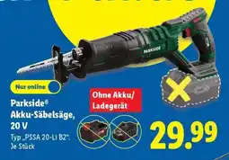 Lidl Parkside Akku-Säbelsäge, 20 V Angebot