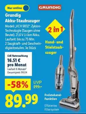 Lidl Grundig Akku-Staubsauger Angebot