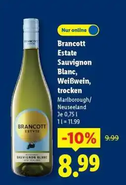 Lidl Brancott Estate Sauvignon Blanc, Weißwein, trocken Angebot