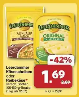 Famila Nord Ost Leerdammer Käsescheiben oder Reibekäse Angebot