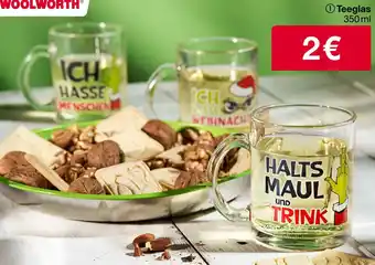 Woolworth Teeglas 350 ml Angebot