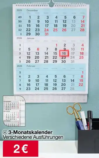 Woolworth 3-Monatskalender Angebot